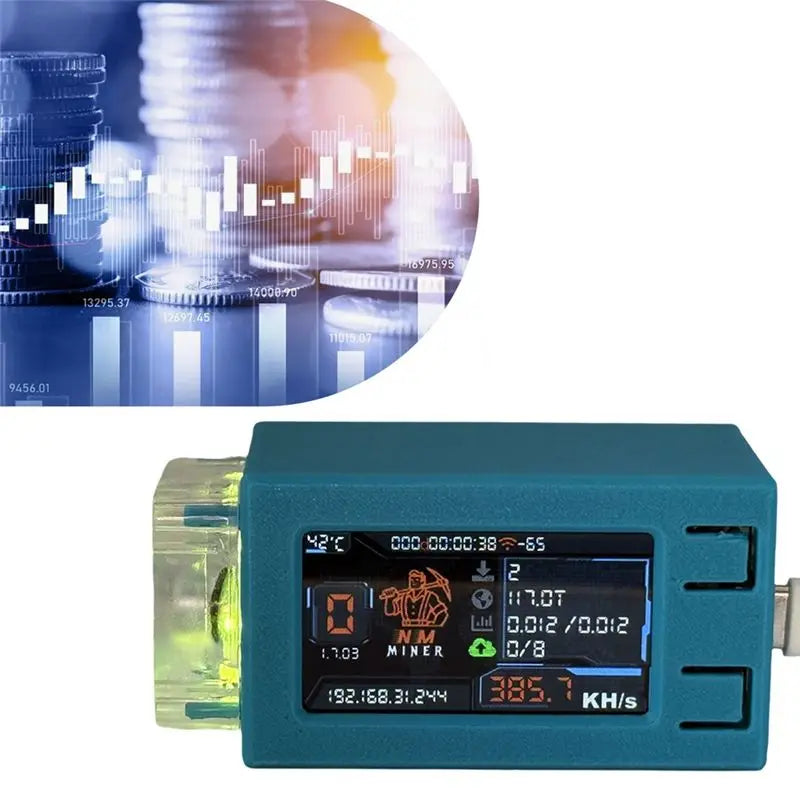 ABFM Nerdminer V2 Pro Max 390KH/s BTC Solo Miner with RGB Cooling Fan