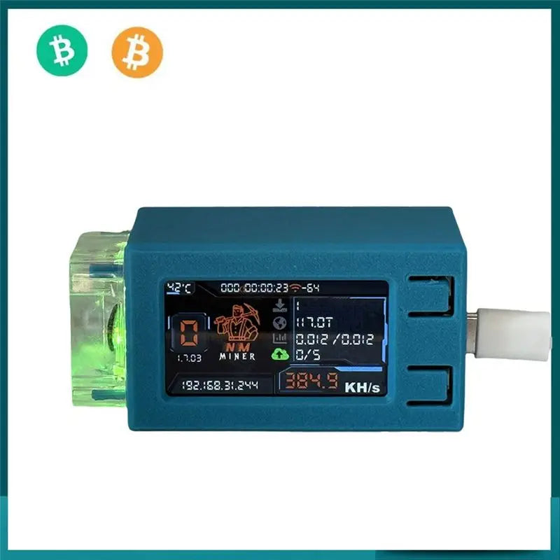 ABFM Nerdminer V2 Pro Max 390KH/s BTC Solo Miner with RGB Cooling Fan