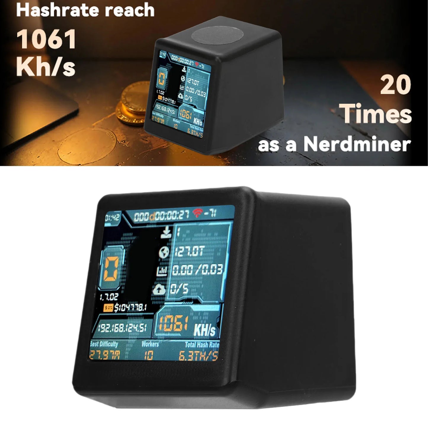 Portable 1060KH/s BTC Miner – USB Crypto Lottery Machine