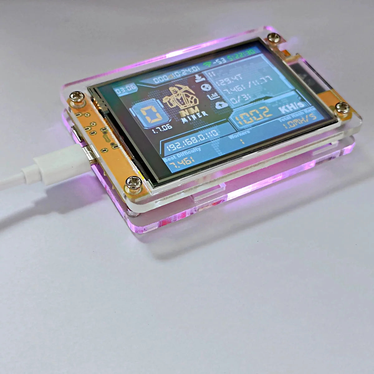 NMMiner NerdMiner CYD 960KH/s – ESP32 Solo Bitcoin Lottery Miner with 2.8” Display